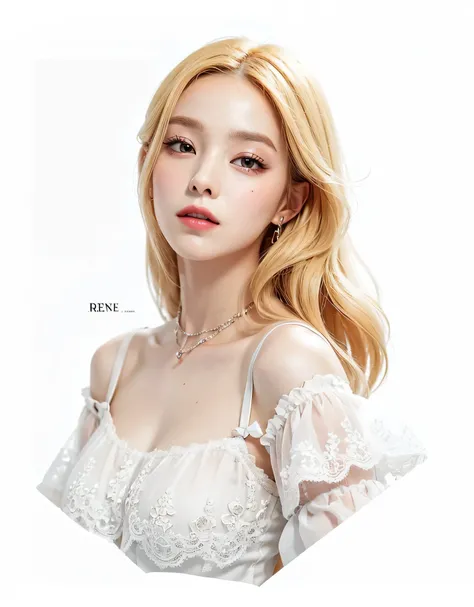 Irene Red Velvet, wrist lips , pechos grandes, Blond hair