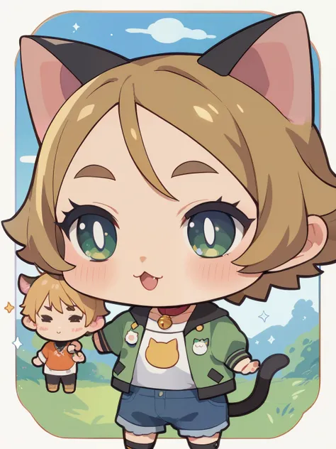 score_9, score_8_up, score_7_up, score_6_up, Source_Anime, nsfw，( chibi:1.6)，(little kindergarten girl，baby-like face， big head，round face，skinny:1.3，flat chest with one hand around your mouth，young ，cat，Cat tail，Ride the Roomba , in the background Japanes...