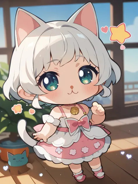 score_9, score_8_up, score_7_up, score_6_up, Source_Anime, nsfw，( chibi:1.6)，(little kindergarten girl，baby-like face， big head，round face，skinny:1.3，flat chest with one hand around your mouth，young ，cat，Cat tail，Ride on top of the Roomba cleaning robot , ...
