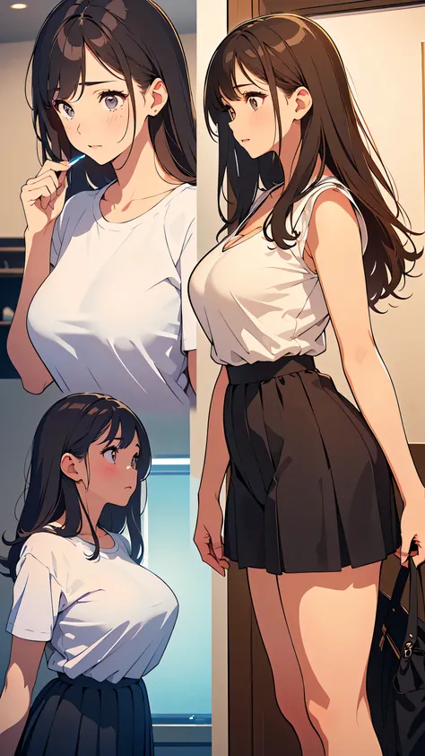  (Viewer:1.1), masterpiece, Highest Quality, This is an illustration showing an example of a very attractive woman, how a woman is sexually aroused, ((contours drawn with ultra-fine lines:1.3)), very accurate, fine cross section, high resolution, 8K Wallpa...