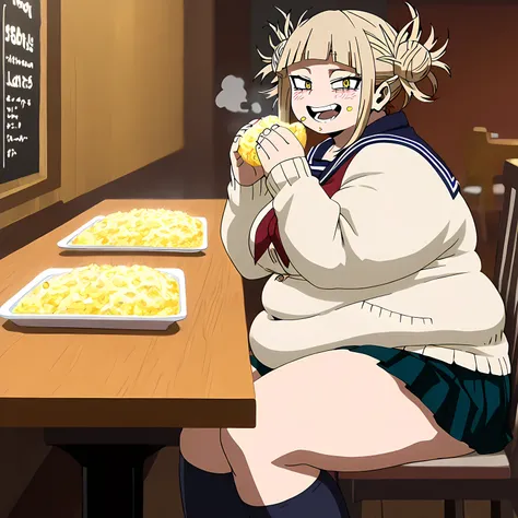 , toga himiko, my hero academia
High quality ,  best quality , masterpiece,  High Resolution , detailed face( LoRA: toga),anatomically correct, detailed hairstyle( LoRA: toga),anime Coloring
solo, 1 girl
bangs, blonde hair, yellow eyes, blunt bangs, hair b...