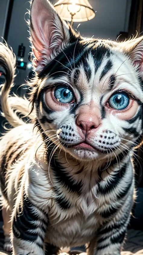 "A cute pet undergoes a fantastic evolution. It transforms into a vibrant and unique shape, resembling a creature from a fantasy world. grande, olhos expressivos, Cuddly fur, and a magical glow around you, displaying its new abilities and mystical essence....