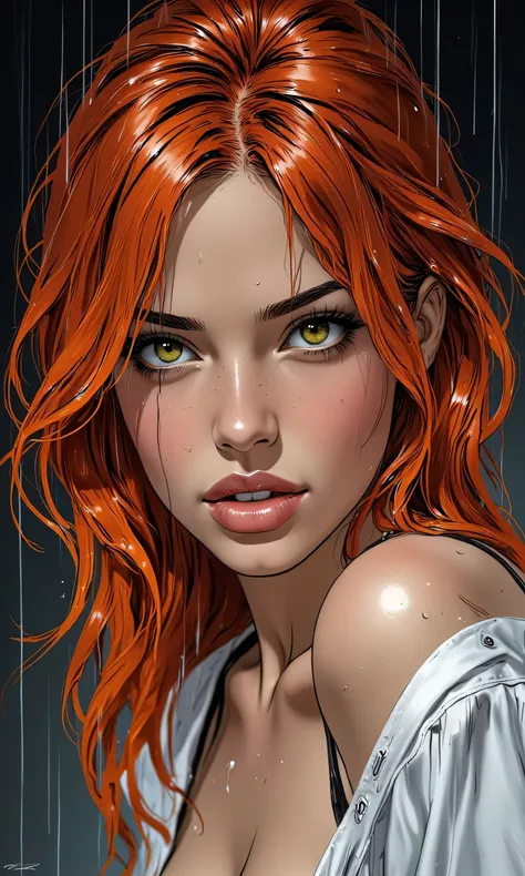 Comic sex art. Score_9, score_8_up, score_7_up, ((highest quality)), ((masterpiece)), (be familiar with), Perfect Face, (High definition), (Best Shadow), 8k, cinematic, (Realistic:1.4),dramatic. "rough style", a minimalist canvas, loose expressive lines, ...