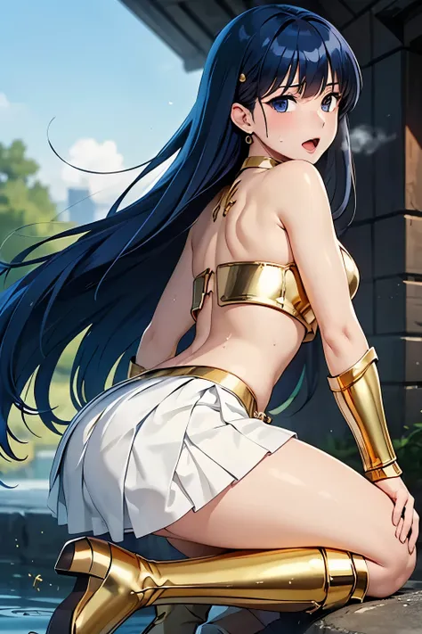 (((masterpiece))), score_9, score_8_up, score_7_up, ((comics, anime)), (3DCG), asou yuuko, bikini armor, highest quality, high resolution, 8K, ultra-realism, super detailed and realistic skin texture, Realistic skin, Ruins, Devil's Castle,  (Worm’s Eye Vie...