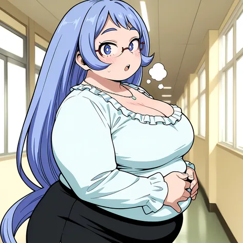 high resolution picture, masterpiece, best quality, amazing quality, official art,  hado_nejire from My Hero Academia , 1girl,nejire hadou, blue eyes, blue hair, long hair, medium breasts    (flat colors, pastel colors)       ,   BREAK (curvy),       under...