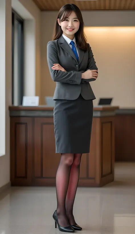 Super Real , Photoreal , (Full body image:1.5), She looks so happy , shadow, Global Illumination , Alone, (Japanese woman in her 20s :1.5), very beautiful、 cute smile , Slim, brown hair , Beautiful L...