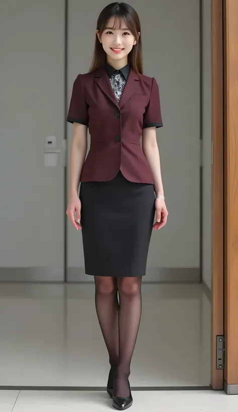 Super Real , Photoreal , (Full body image:1.5), She looks so happy , shadow, Global Illumination , Alone, (Japanese woman in her 20s :1.5), very beautiful、 cute smile , Slim, brown hair , Beautiful L...