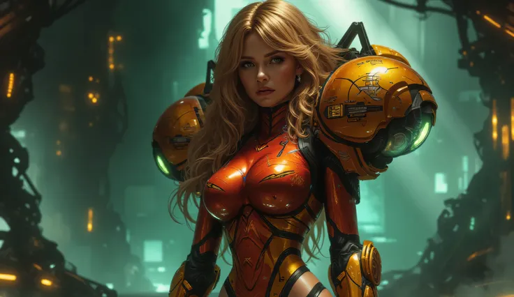 Metroid, Samus Aran, Zero Suit, big breasts, perfect breasts, perfect body, Metroid background, sexy, seductive, high detail, masterpiece.