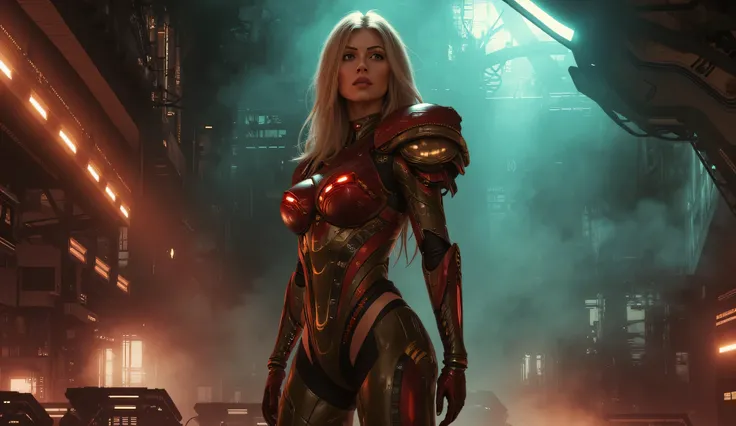 Metroid, Samus Aran, Zero Suit, big breasts, perfect breasts, perfect body, Metroid background, sexy, seductive, high detail, masterpiece.