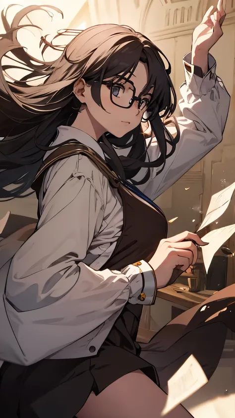 Dürer's Skills,Glasses girl, wizard, psychic battle, 