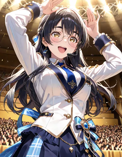 ((ultra-detailed)), (highly detailed CG illustration), (best quality:1.2), ultra-highly detailed, colorful composition, artistic photoshoot, upper body, 1girl, solo, adorable girl, pure and wholesome, short stature, thick eyebrows, half updo, sagging eyes,...