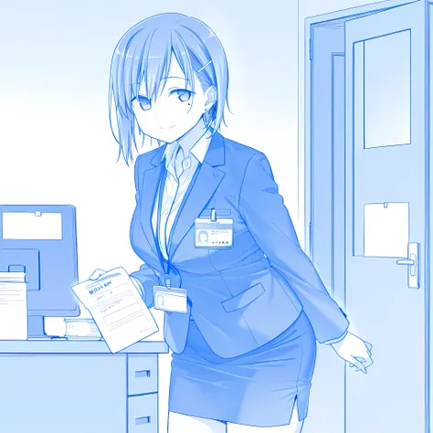 score_9, score_8_up, score_7_up,source_anime,uncensored,uncensored, 1girl,
, office lady, mole, mole under eye, , , , earrings, lanyard, id card, , jewelry, hair ornament, hairclip, skirt, short hair, multiple , shirt, pencil skirt, , , , Tawawa-style, ...
