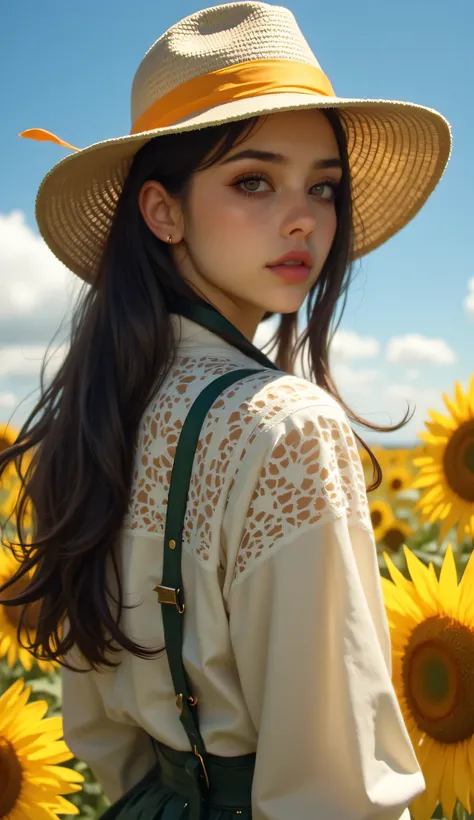one female, ((Highest quality)), ((masterpiece)), (detailed), ((very detailed face)), High resolution photograph, full body portrait, slim face, pretty woman, (dark brown long hair), brown eyes, detail eyes, double eyelids, (Beautiful Delicate Eyes and Lip...