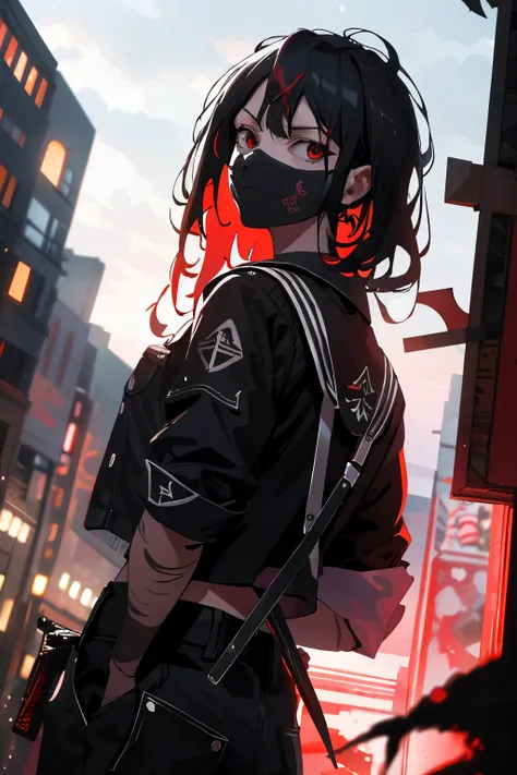 (best quality,4k,8k,highres,masterpiece:1.2),ultra-detailed,(realistic,photorealistic,photo-realistic:1.37),tokyo ghoul,girl,beautiful detailed eyes,beautiful detailed lips,kagune,anime,stylish black and white illustrations,grunge,street art,vivid colors,h...