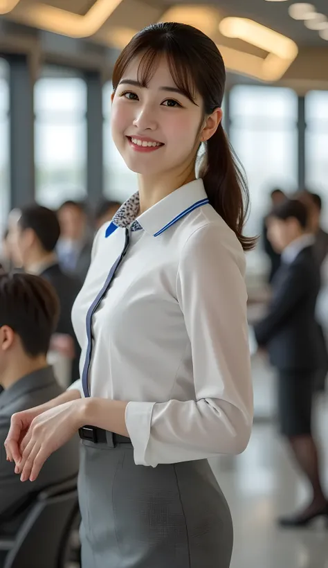Super Real , Photoreal , (Full body image:1.5), she looks so happy , shadow, Global Illumination , Alone, (Japanese woman in her 20s :1.5), so beautiful、 cute smile , Slim, brown hair , Beautiful Leg...