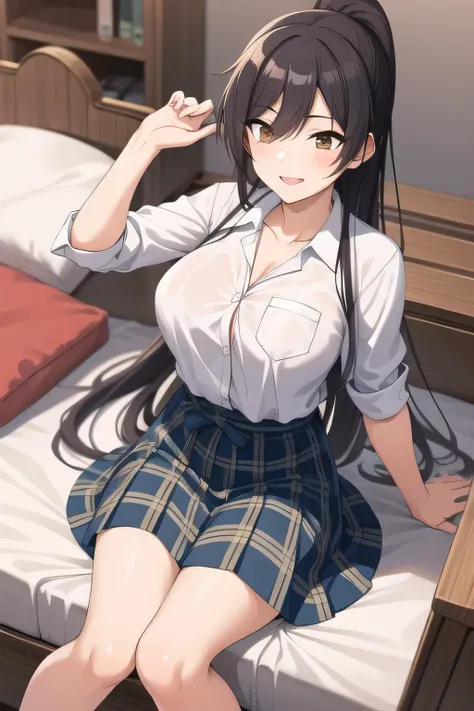 can you draw a woman throwing pillows、Smiling lovely woman，Can you draw me fighting with pillows，naughty、Throwing pillow女性を描けますか，I have a pillow in my hand，bedding，Throwing pillow，Building Interior，Memories of a school excursion where I playfully played wi...