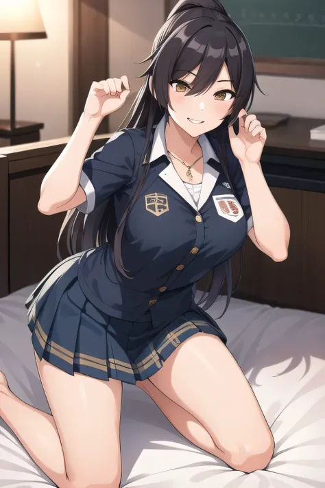 I have a cushion，Figure I want to throw，、Smiling lovely woman，while playing with everyone，Naughty、Throwing pillow女性を描けますか，I have a pillow in my hand，bedding，Throwing pillow，Inside the building，Memories of a school eXcursion where I playfully played with ev...