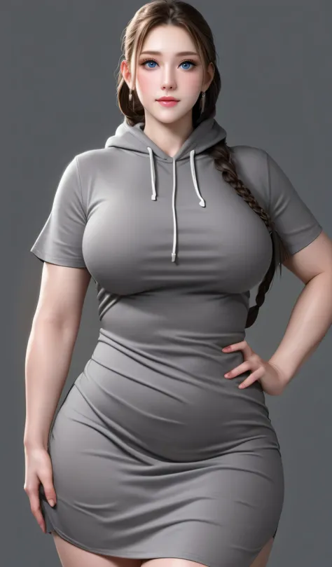 One Beautiful Young Ukraine Cute Women, 19 years old, Tall 1.65 Meters, Large Framed Beautiful Cute Women: 1.6, Big-boned: 1.55, Very Beautiful Young Cute Women, Cute and Charming, Big Soft body, Large and significant top body portrait: 1.65, Deep Dark Gra...