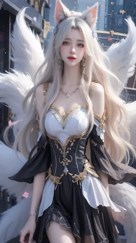 (Best Quality), (masterpiece), (Ultra-High Resolution), (Clear Skin ), （Reality： 1.4）, (perfect lighting),(stands downtown during realistic:1.30), anime wallpaper, [蜜鉉 style artwork ,  fantasy overlaid magic  , Written by Yang J, [蜜鉉, beautiful artwork ill...