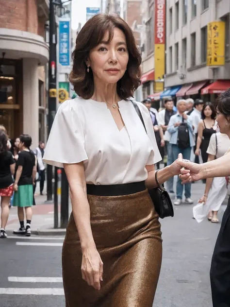 ((Highest quality)), ((8K)), ((Masterpiece rating: 1.3)), (Perfect appearance), (Photorealism: 1.6), (Cinematic light), (Stalked mature woman), (65 years old), {Mature woman secretly photographed walking, (EI)}, ((Worm's Eye: 1.3)), ((fisheye lens)), (Cand...