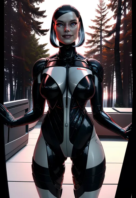 ultra-professional, cinematic landscape photo of a giant female android (Eddy), streng , dominant , Domina , strenges Gesicht, femdom, Tafelstimmung, Kinematik, globale Beleuchtung, muted colors, Dunkler Schuss, muted colors, film grainy, Zugang,  crazy de...