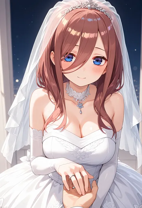 Nakano Miku, wedding dress, IncrsProp
wedding ring, pov