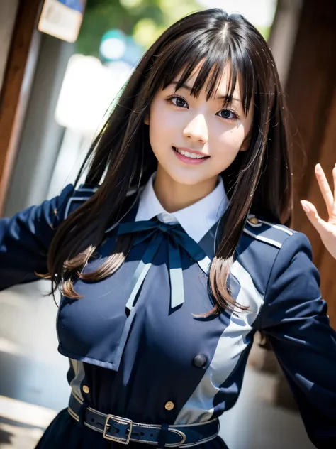 1girl, solo, cute Japanese girl, hight school girl, (smile:1.2), natural makeup, highlighting her clear skin and subtle eye shadow, Beyondv4,
BREAK
((realistic skin, detailed skin texture)),
BREAK
(bouncing breasts, active pose:1.2, stylish pose, dynamic a...