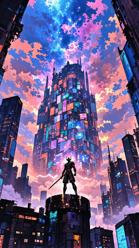 Otherworldly space、Close to space、 City in the Clouds 、Lost City Pictures、picturesque background、city floating city emerging from clouds、Digital image 、near future、high resolution background glowing city buildings、A dreamy city above the clouds、非常に詳細なDigit...