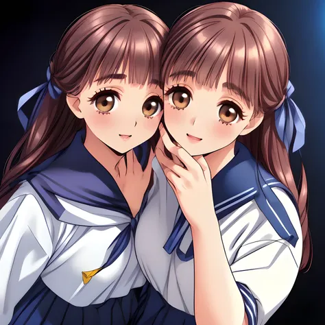 (highest quality, masterpiece:1.2), highest quality, High resolution, 1080p, 8K, ((too beautiful) (too pretty) (noble decorous well-behaved) (student council president and members) of (((most beloved))) (love-story comic heroine), face up, calling me with ...