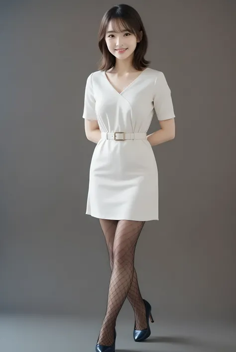       Super Real ,       photorealistic   ,    (Full body image:1.5),  she looks so happy      , shadow,           Global Illumination          , Alone, (Japanese woman in her 20s :1.5),      very beautiful、     cute smile ,    Slim,    brown hair ，　beauti...