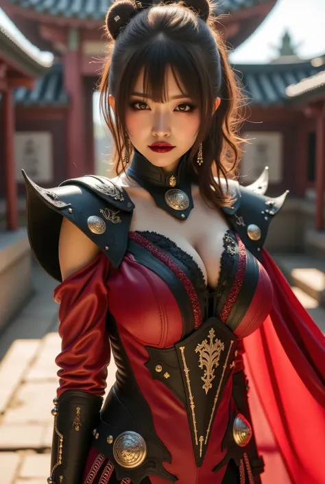 Highest quality, masterpiece, colorful to keep.
Super beautiful Japanese woman, villainess, looks like a intimidating dominatrix, closed mouth, staring at the viewer.
Long false eyelashes, light red lips, wavy hair, luxury hair ornament, luxury earrings, h...