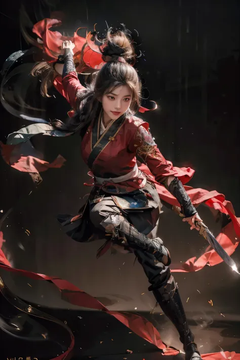 Create a beautiful girl in a Chinese dress according to the master photo