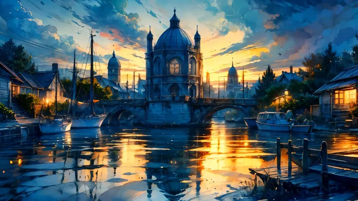masterpiece, top quality, Water reflection