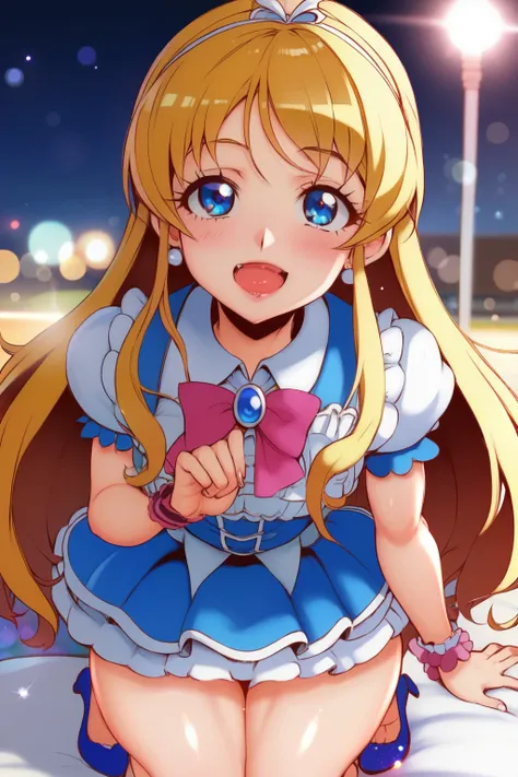 score_9, score_8_up, score_7_up, Source_Anime, nsfw，Pretty Cure，cure white，Young people lower their left leg、Stand up and dance、small、4K、High Quality、realistic、HDR、ultra fine、Experts turn slightly to the right、bright color、Bokeh、Fantasy、Anime，depth of subj...