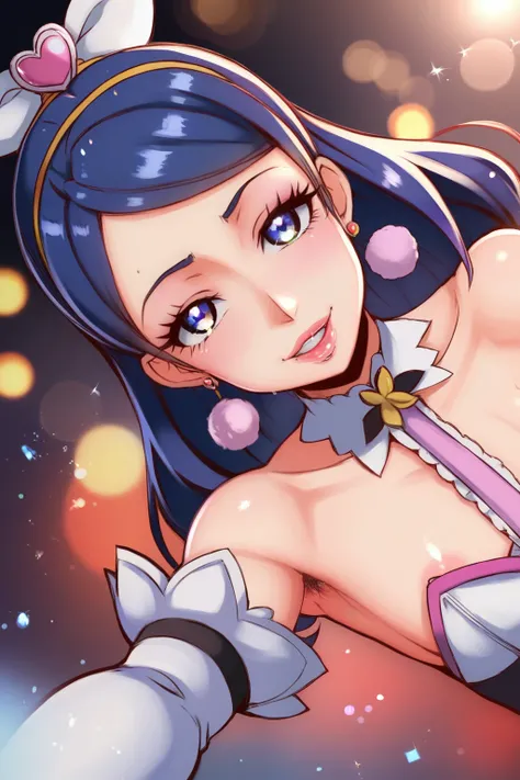 score_9, score_8_up, score_7_up, Source_Anime, nsfw，Pretty Cure，cure white，Young people lower their left leg、Stand up and dance、small、flat chested，4K、High Quality、realistic、HDR、ultra fine、Experts turn slightly to the right、bright color、Bokeh、Fantasy、Anime，...