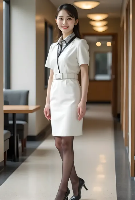 Super Real , photorealistic , (Full body image:1.5), she looks so happy , shadow, Global Illumination , Alone, (Japanese woman in her 20s :1.5), very beautiful、 cute smile , Slim, brown hair , beauti...