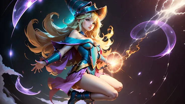 Darck magician gils in Tikal.  mage of tikal, located in peten country of guatemala, with floating mariposas. Luciérnagas and flowers. (masterpiece:1.2), (Tops:1.2), (Delicate representation)、(superior image quality)、8K，Realistic magic、RAW photo、Photoreali...