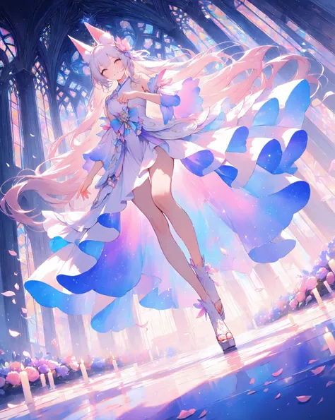 品質: Score_9,masterpiece, ultra-detailed, ultra-quality, super-resolution, detailed-background, 
画風: Photorealistic, cinematic lighting, volumetric lighting, dramatic angle, vibrant pastel color palette, pastel style, detailed anime style,
主題: upper body, (...