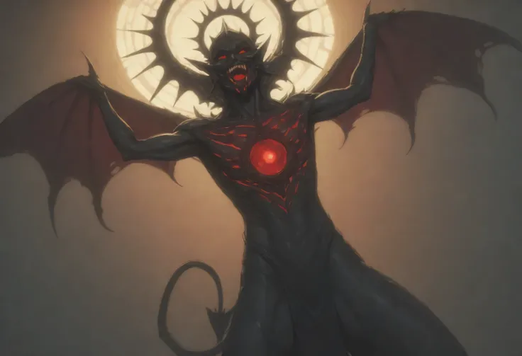 Seductive creature. be half angel, half devil. Obsidian skin. Flawless appearance. dnd character.  dnd.