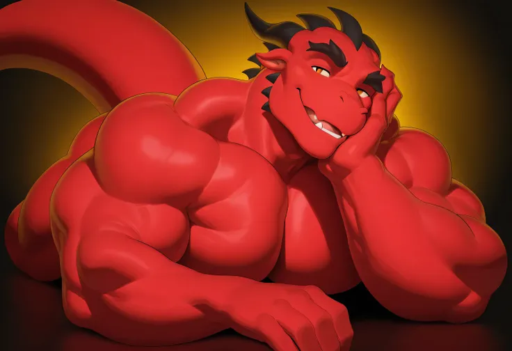 justmegabenewell,2024,source_furry,rating_explicit, zPDXLxxx:1.0, shading, masterpiece,newest,absurdres, perfect quality, best quality, perfect anatomy, 1boy, dragon, bara, muscular, simple background, topless, front view, posing, Nice angle, huge  pecs, N...