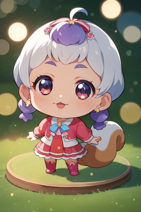 score_9, score_8_up, score_7_up, Source_Anime, nsfw，( chibi:1.2)，Japanese，highdefinition images、Japaneseタヌキ，squirrel、and build nests in grasslands, They eat rice，depth of subject，fisheye lens，Bokeh，glitter，Pretty Cure Style，glitter，
