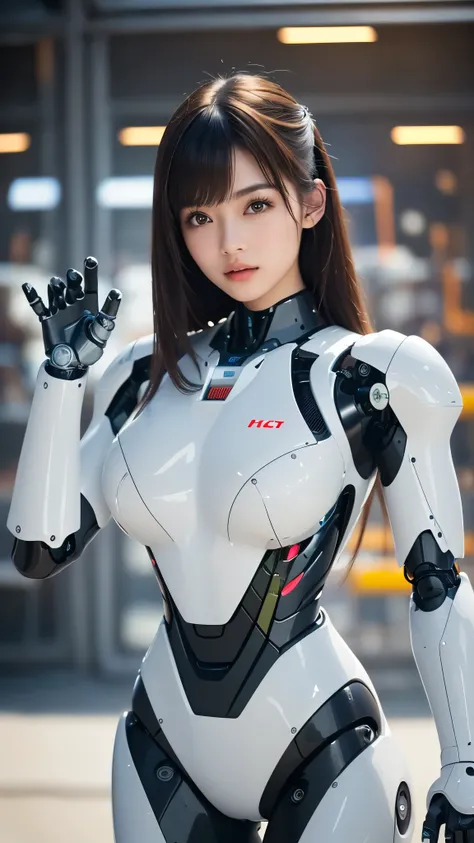 (((masterpiece))), (realism, realism texture), (top Quality, High Quality:1.3), (top resolution, high resolution), ultra detailed, (high detailed), (beautiful black robot woman, (woman is incredible machine)), (Fine skin face:1.3), (Unparalleled Japanese i...