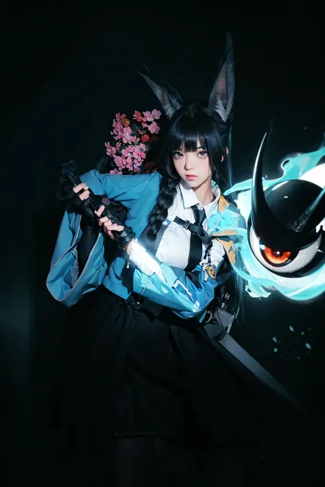 (( HOSHIMI MIYABI_ZENLESS ZONE ZERO)) photorealistic)),(highlight hair)), Light reflection, (( HD )),((upper body)), (((best quality, masterpiece))), (masterpiece) (best quality) (detail) (8k) (HDR) (wallpaper) (cinematic lighting) (sharp focuasterpiece, b...