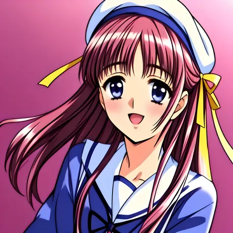 (highest quality, masterpiece:1.2), highest quality, High resolution, 1080p, 8K, 20yo, (beautifully detailed Da Capo blue deep-plaid school uniform and deep-blue plaid skirt with detailed), ((Kotori Shirakawa as a opera singer, solo choir, Happiest Fortiss...