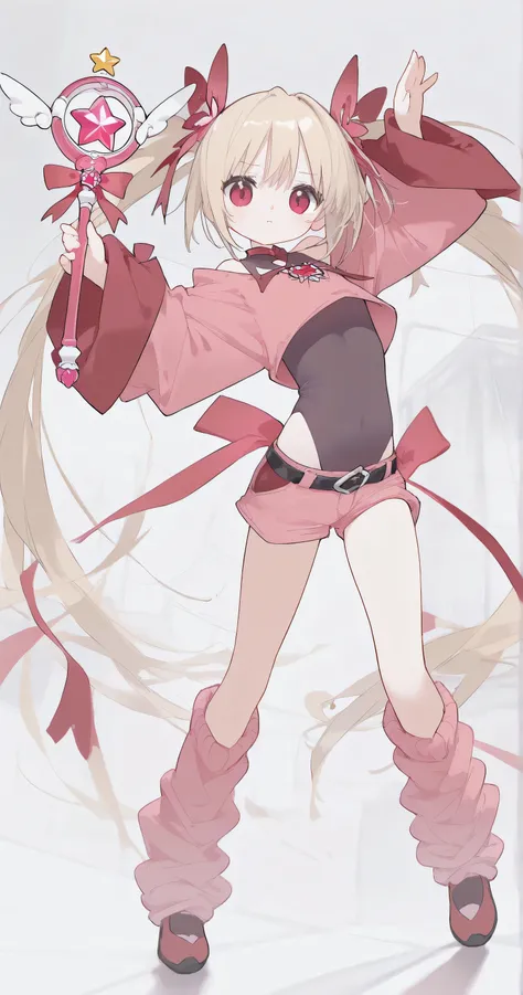 short pants, flat chest, clothed, covered body, tight clothes, cropped clothes, oversized longsleeve, loose socks, medium breasts, long hair, detailed clothes decoration, A dynamic pose, detailed background, cute pose, temptation pose, magical girl, magica...