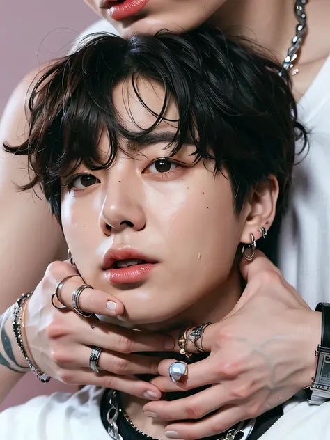 Man with a face from BTS's Jungkook