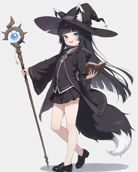 1girl,solo,Children,anime girl,short girl,little girl,fox ear,fox earをつけたlittle girl,little girl,child,,,,child10歳, girl , Cute Cute Girl,,(flat chest1:6),flat chested,,beautiful face,long lashes,,hime cut black super long hair,princess cut black hair,,Blu...