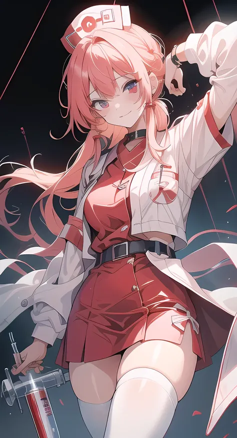 Yanderenaas syringe dark Scary nurse cap nurse uniform operating room 目がScary (太いsyringe) Blood all around It is said