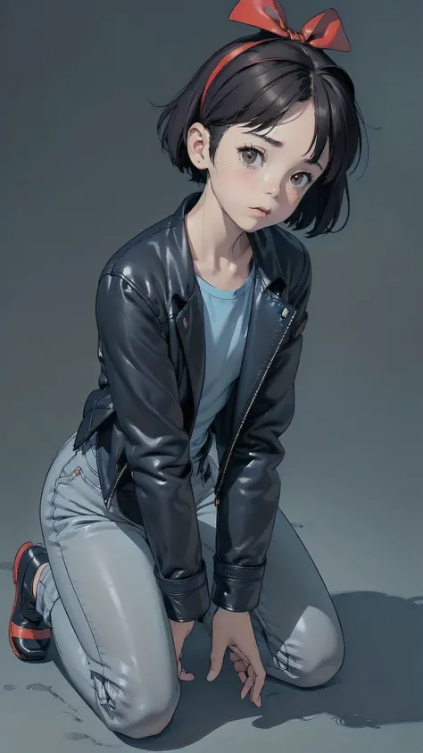 ((top quality, ultra-detailed, high resolution, extremely detailed CG, unity 8k wallpaper, by famous artist, perfect anatomy, super detailed skin, cinematic lighting, UHD, retina, anatomically correct, 1080P)), (Please draw a single one sad girl kneeling w...