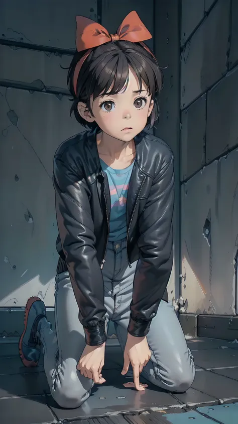 ((top quality, ultra-detailed, high resolution, extremely detailed CG, unity 8k wallpaper, by famous artist, perfect anatomy, super detailed skin, cinematic lighting, UHD, retina, anatomically correct, 1080P)), (Please draw a single one sad girl kneeling w...